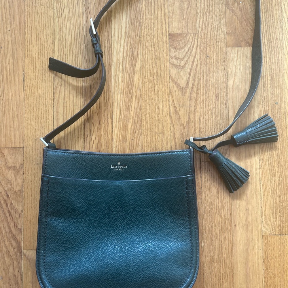 Kate Spade dark green Leather Crossbody Bag